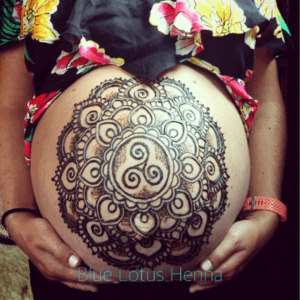 Blue Lotus Henna Belly Kit for Maternity/Pregnancy - 100% Natural
