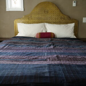 Multi-colored Hmong textile bedspread
