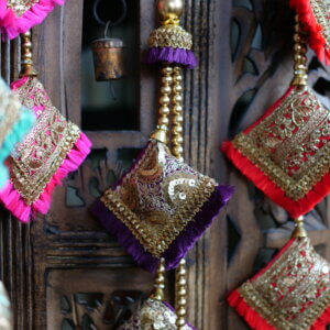 multi-colored Indian bauble decorations